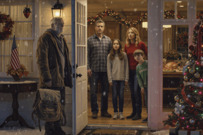 On Thanksgiving, The Doorbell Rang. A Man In A Worn Jacket Stood Outside. “Do You Have Any Spare Food?” He Asked. My Mom Whispered, “Just Give Him Some Money And Close The Door.” My Dad Said, “Set Another Place. He’s Eating With Us.” I Felt My Face Burn With Embarrassment. But During Dinner, He Said Something That Made My Dad Go White. I Had No Idea Who That Man Really Was.