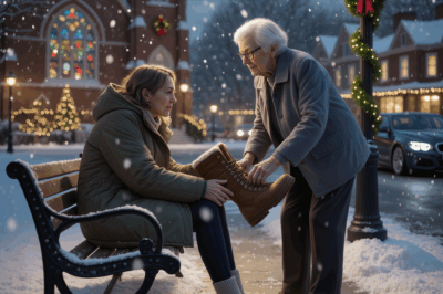 On Christmas Eve, My Parents Told Me To Leave The House With Just A Suitcase. My Sister Smirked, “Let’s See How You Manage.” I Shivered On A Snowy Bench. When I Saw A Woman Sitting There Barefoot, Her Feet Red From The Cold, I Handed Her My Winter Boots. An Hour Later, 19 Black Bmws Pulled Up Around Me… The Woman Walked Over And Said Just One Sentence.